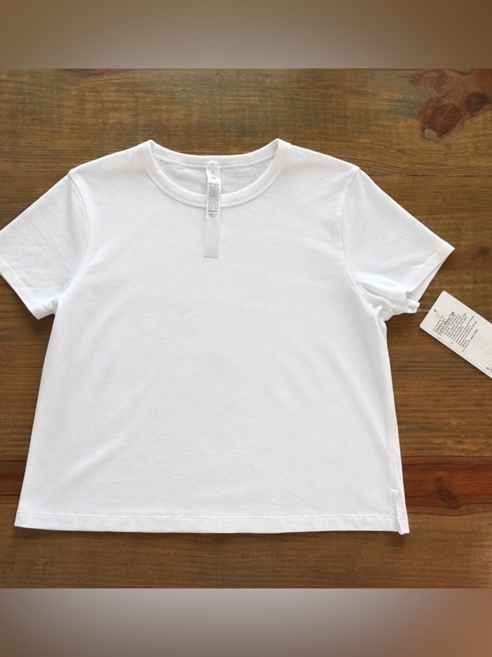 Lululemon Classic-Fit Cotton Blend Tee White Size 8 NWT